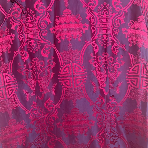 Shanghai Tang Mandarin Collar silk top size 10 - Picture 5 of 7